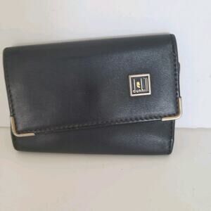Dunhill Key Case Hooks Holder Wallet Logo Black Trifold Designer Vintage Retro